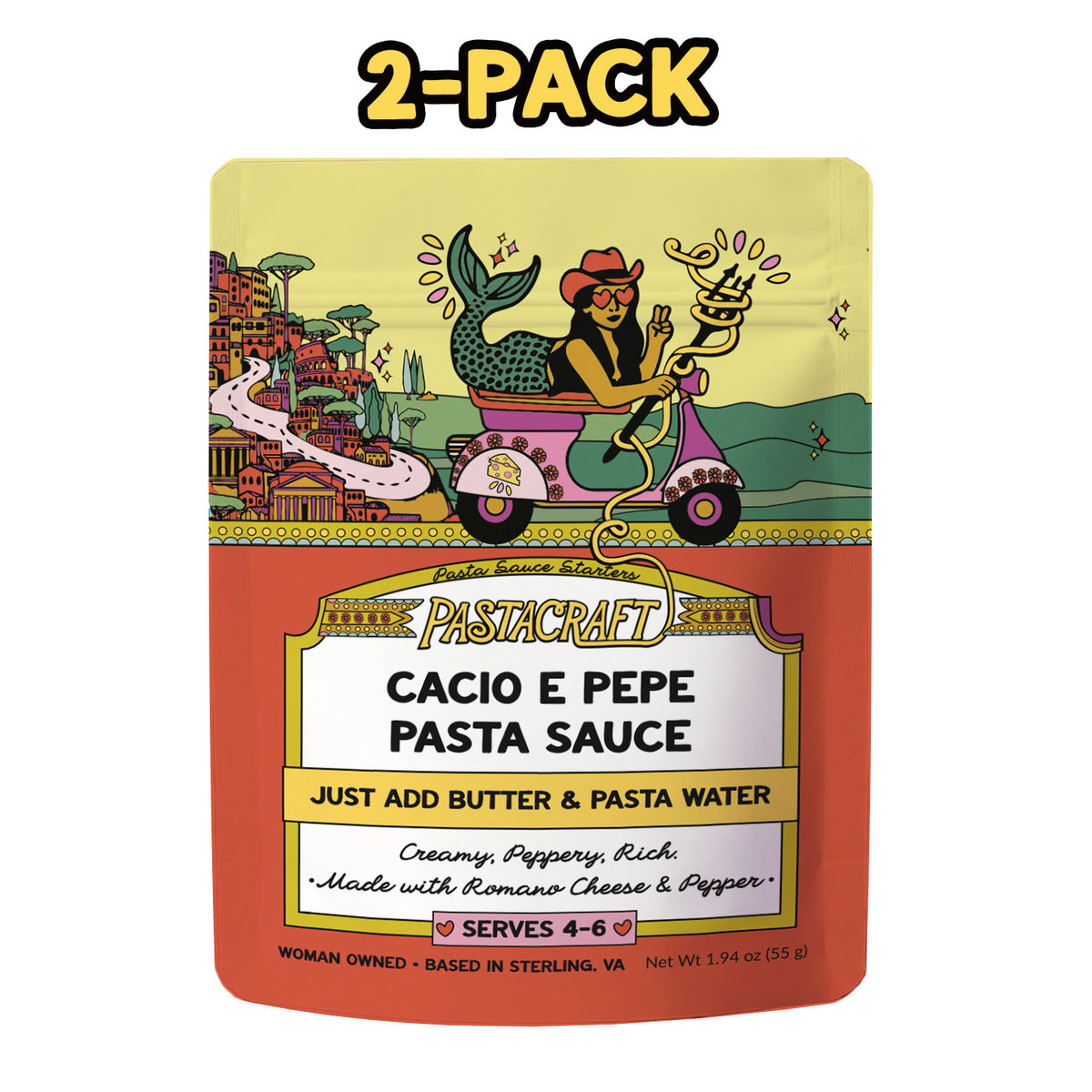 Cacio e Pepe Pasta Sauce Starter 2-Pack
